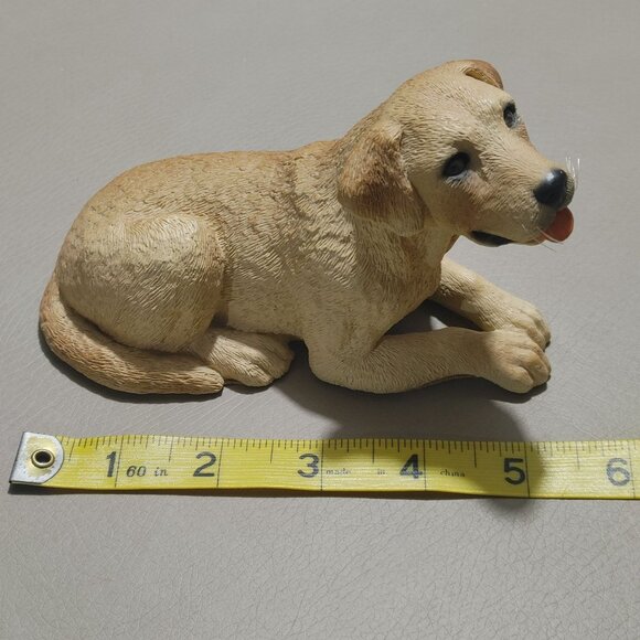 Yellow Labrador Retriever Figurine Hand Paint Dog Sculpture Collectible Vintage - Picture 5 of 8